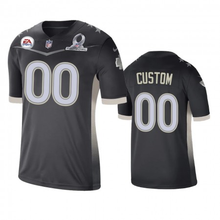 Maillot Homme Kansas City Chiefs Game Personnalisé Anthracite 2021 AFC Pro Bowl